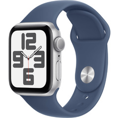 Apple Watch SE 2 2024 GPS 44mm Silver Aluminium Case with Denim Sport Band